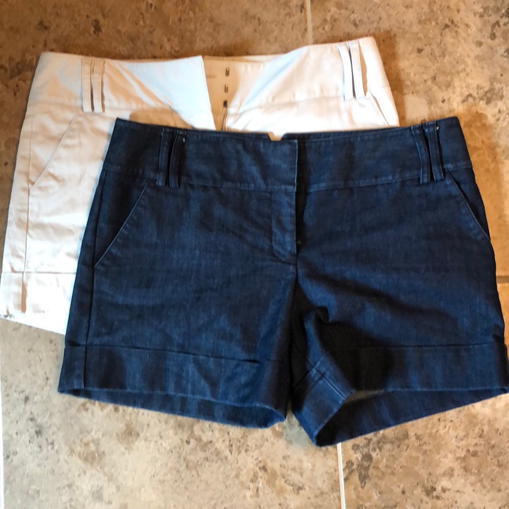2 pairs of Express shorts..one khaki one denim